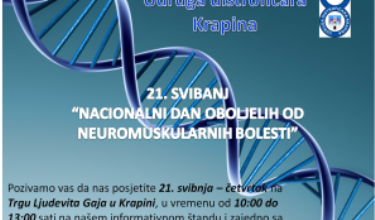 21. SVIBANJ - NACIONALNI DAN OBOLJELIH OD NEUROMUSKULARNIH BOLESTI